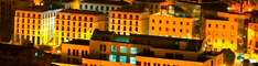 La ciudad de Lisboa de noche.